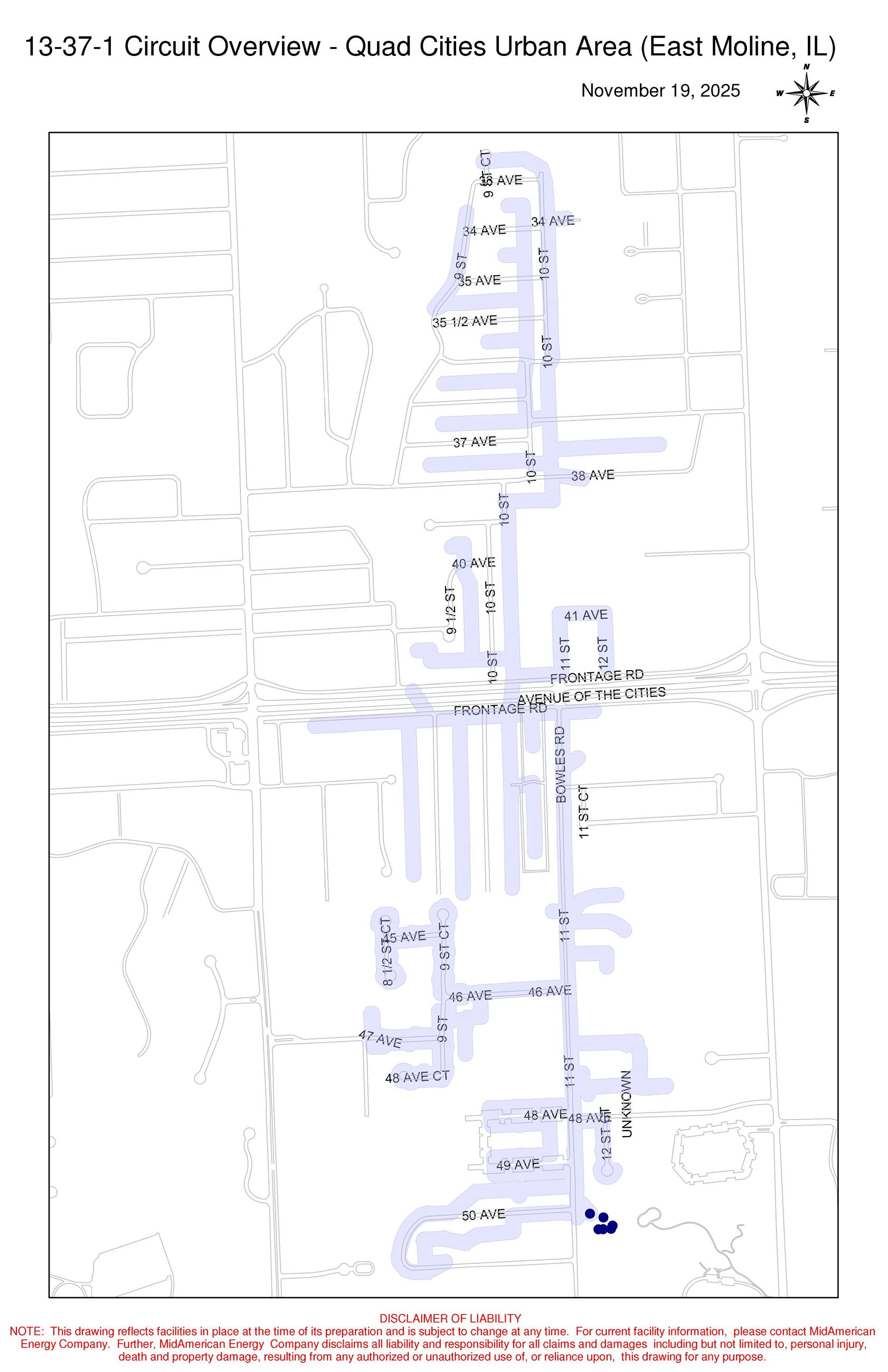 Tree trimming map 11-19-25